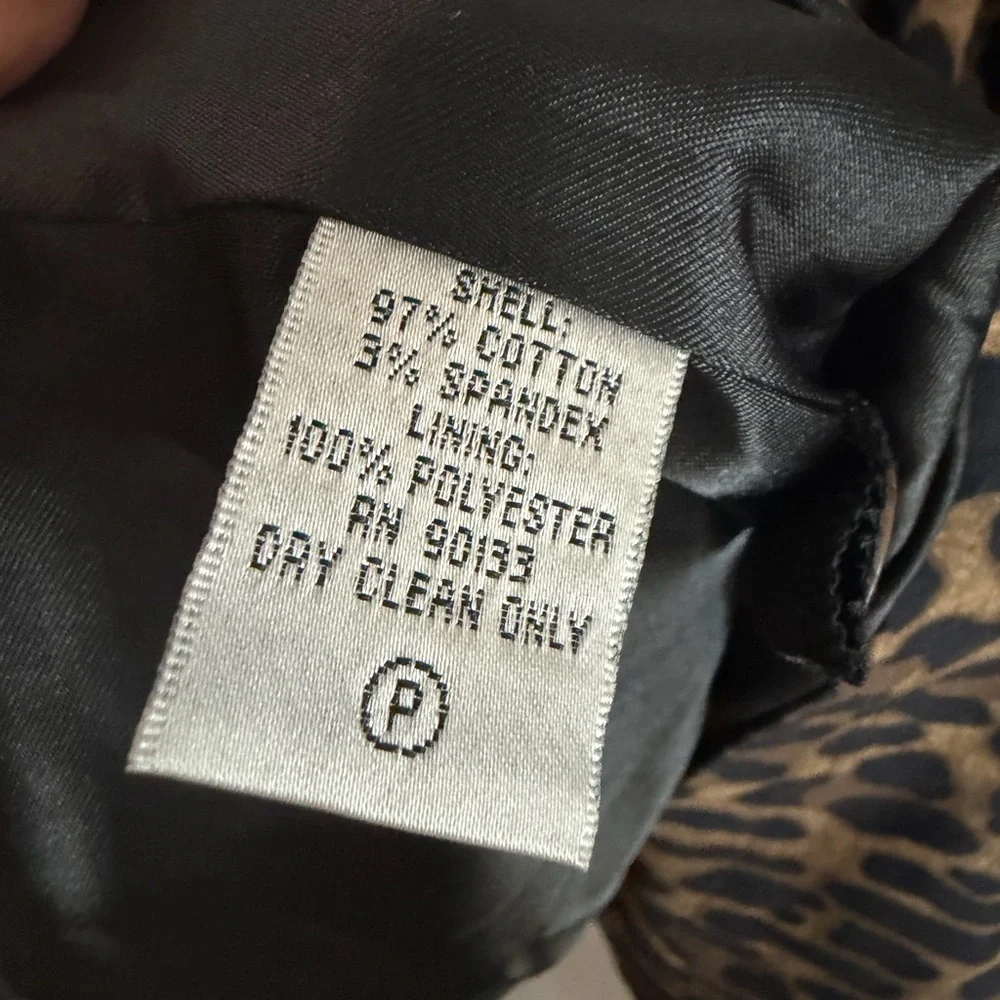 Linea by Louis Dell'Olio Animal Print Jacket Size L